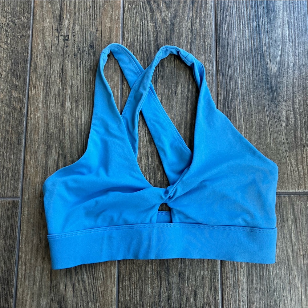 Fabletics blue sports bra